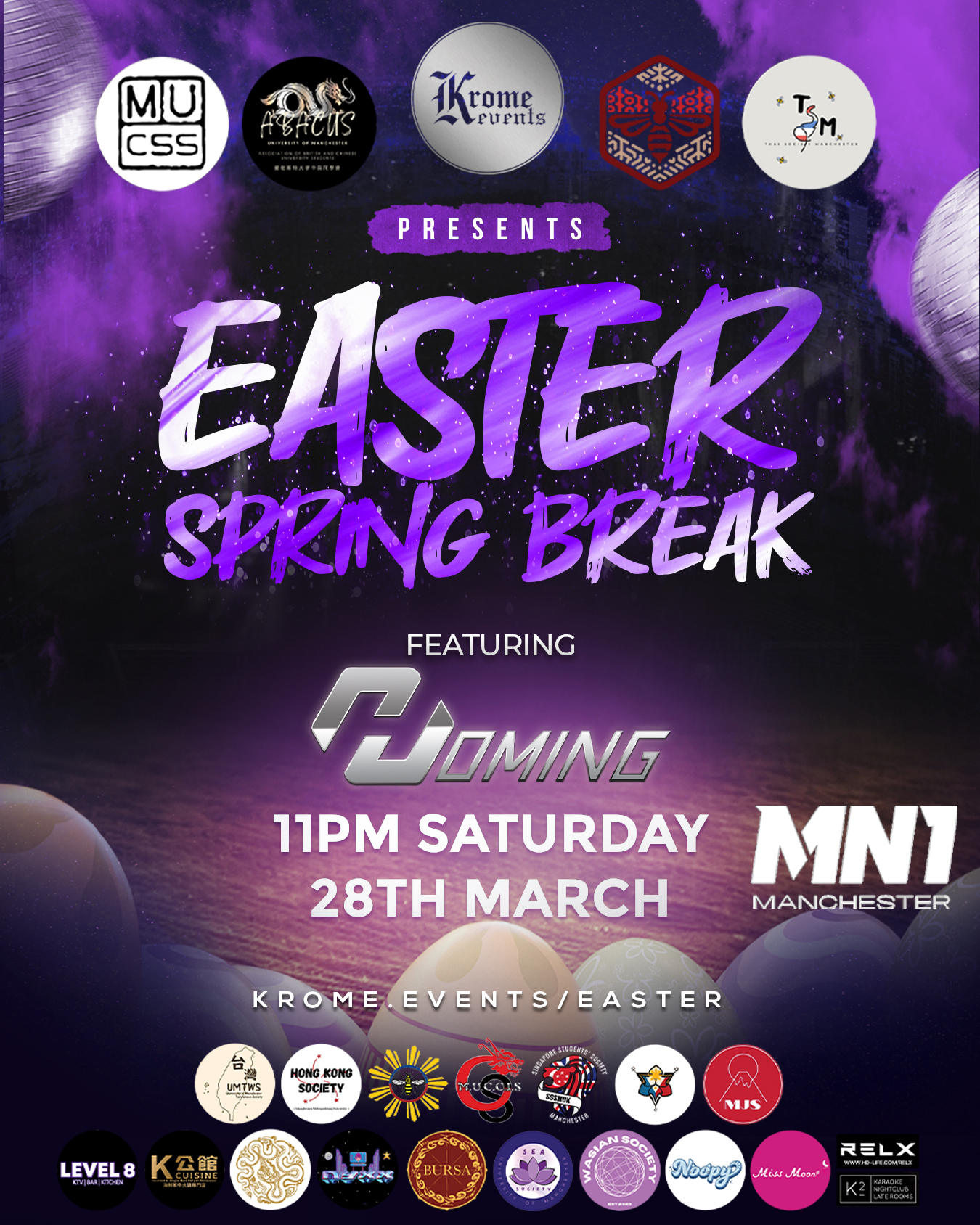 Krome Events x Oriental Societies Proudly Presents: Easter Spring Break Takeover 🌸