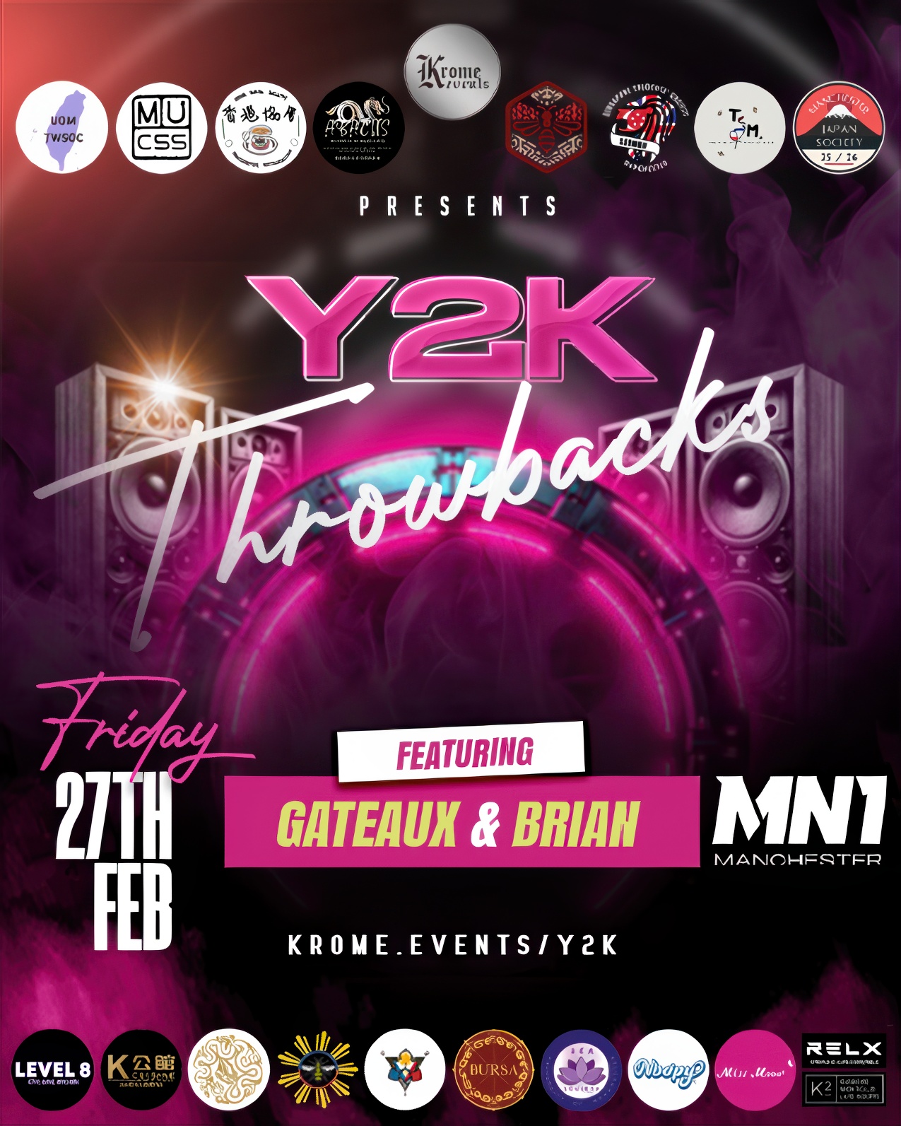 Krome Events x Oriental Societies Proudly Presents: Y2K Throwbacks ✨🎧